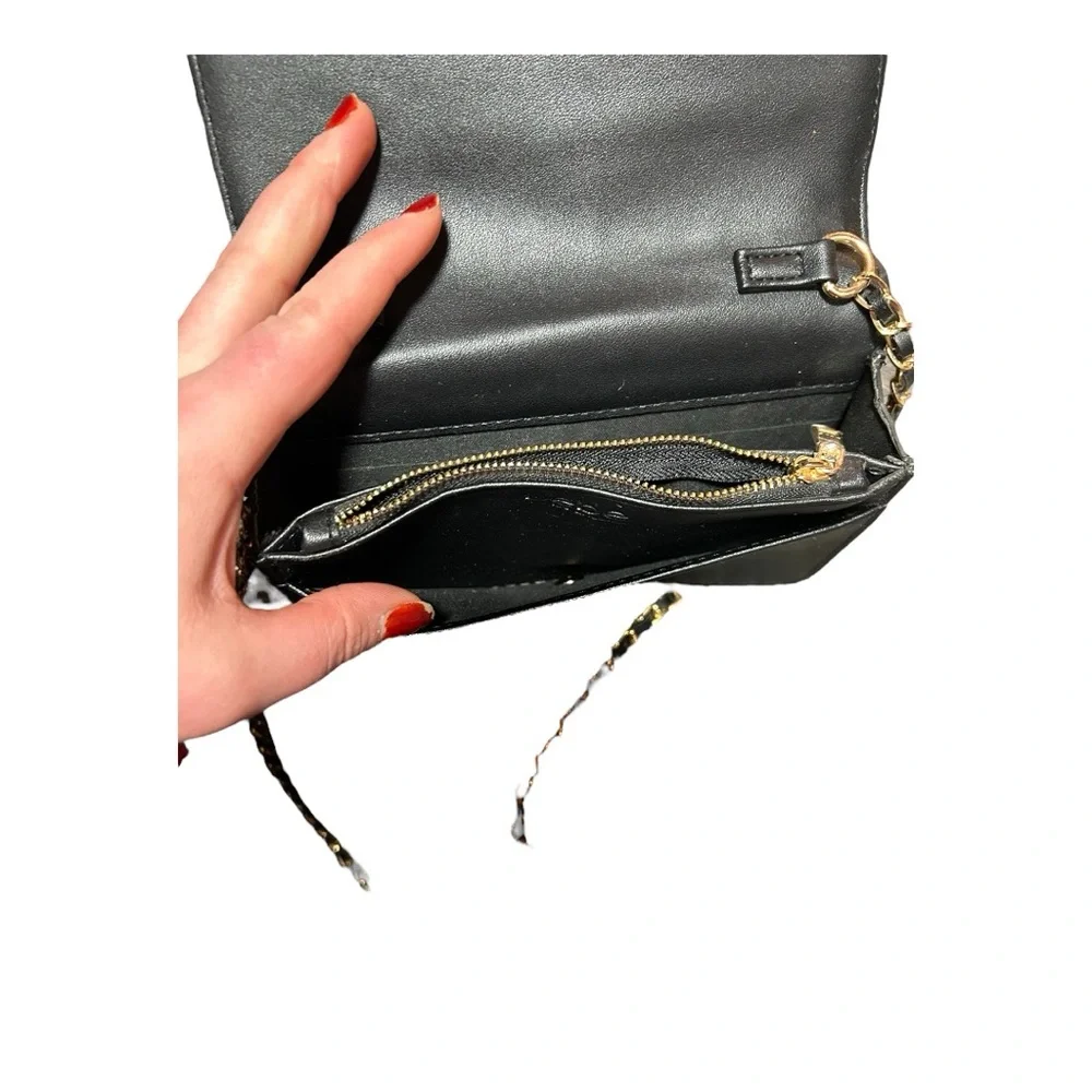 Bebe Black and Gold Mini Quilted Bag - Picture 6 of 7